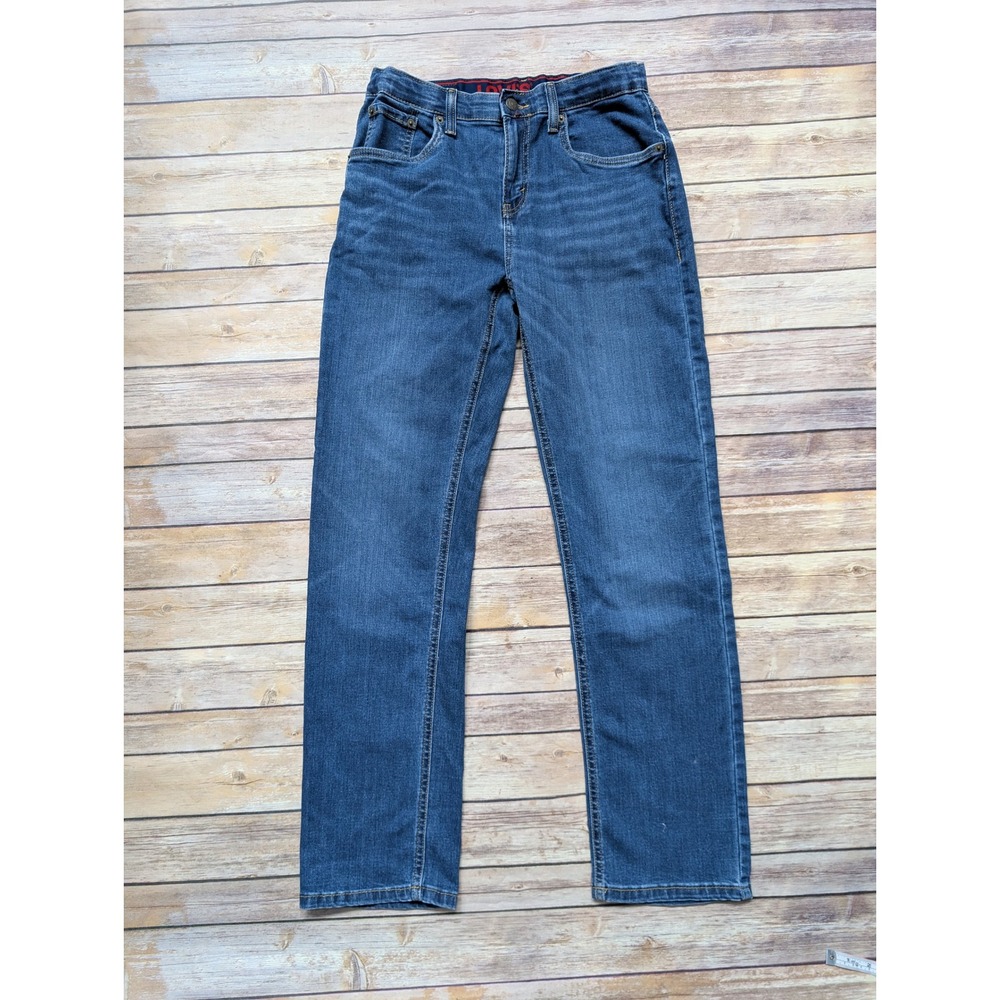 Levi's 514 Straight Fit Jeans Boys Size 18 Reg W29 L31 Cotton Blue Adjustable